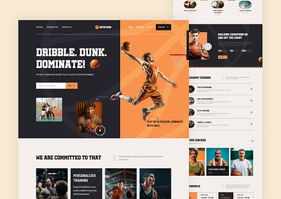 Netstars - Basketball Academy Website Landing Page baksetball basketball academy basketball academy landing page basketball academy website design landing page product design sports academy sports landing page sports website sports website design ui ui design ux ux design website