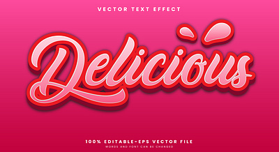 Delicious 3d editable text style Template cream cake