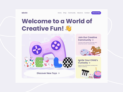 A kids' website 3d bento children color creative design design greatdesign kid minimal trending ui uiuxdesign ux webdesign website