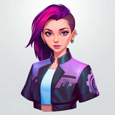 Cyberpunk character concept 2d 2d art design draw game art game design illustration