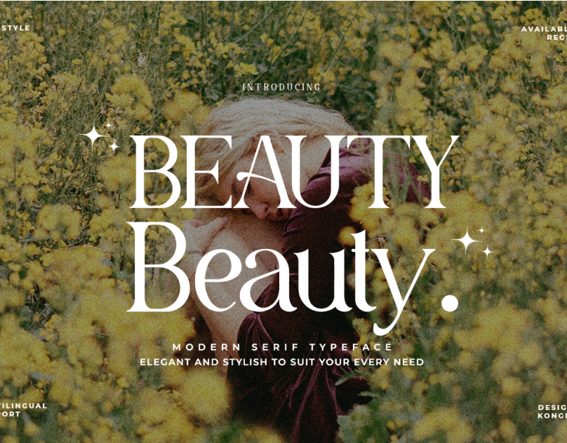Beauty - Modern Serif Font 3d animation branding design font graphic design handwritten illustration italic logo logotype motion graphics script typeface ui