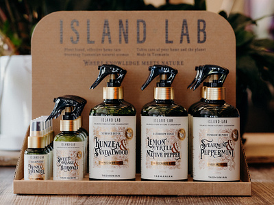 Island Lab: Botanical Label Illustration botanical branding cleaning design floral illustration natural organic packaging pattern surface design typography ui