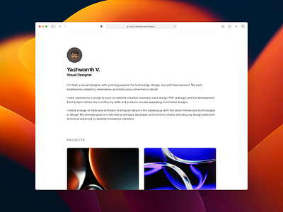 A clean, simple and minimal portfolio webpage. clean design graphic design minimalist simple ui web design