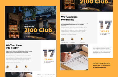 Construction Company Landing page branding ui