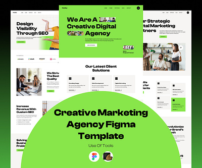 Hunky - Creative Marketing Agency Figma Template figma landing page marketing agency seo agency startup themeforest ui design ui ux desgin