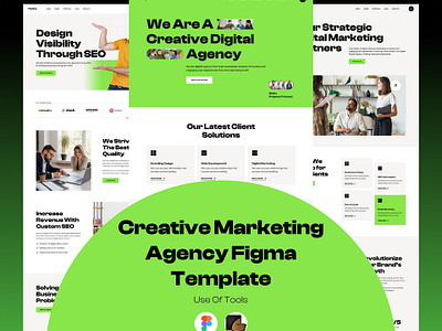 Hunky - Creative Marketing Agency Figma Template figma landing page marketing agency seo agency startup themeforest ui design ui ux desgin