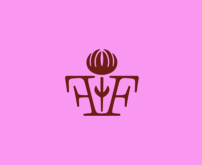 Flower and Forage Brand Icon, Submark brand design brand icon branding color inspo floral design floral icon florist florist branding flower iconsubmark illustration logo pink