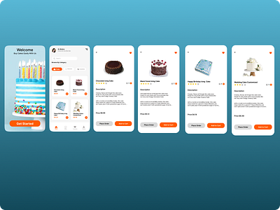 Cake App app design branding dashboard design food app graphic design illustration ui ui ux ux