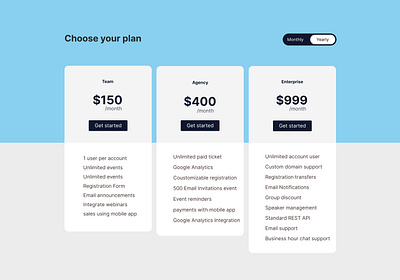 Pricing Plan UI Design app figma graphic design illustration landing page pricing plan ui ux