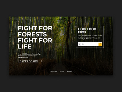 Forest Lives - landing page charity dailyui design forest grow forests landing landing page ui ui design uiux web design webdesign website woods