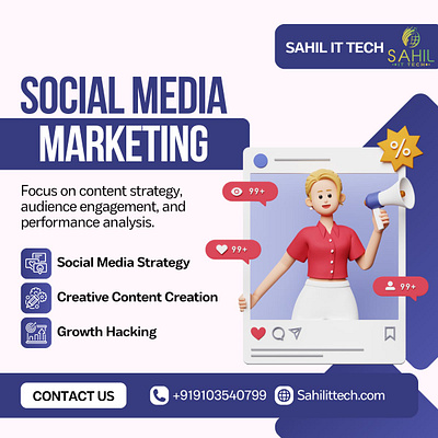 Social Media Marketing | Digital Marketing Services 3d animation branding design digital marketing graphic design illustration logo mascot design photoshop social social media post ui