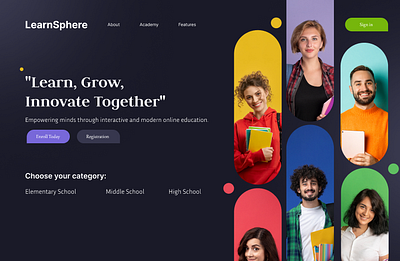 UI/UX for Educational Sites branding graphic design ui website