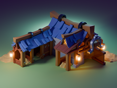 Stylized Horse Stall 3d animation design graphic design illustration stylized