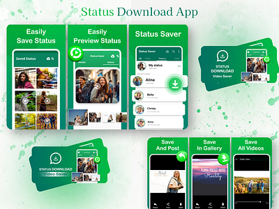 STATUS DOWNLOAD APP ( SCREENSHOTS) apps graphics appstore appstorescreenshots graphic design photoshop playstorescreenshots screenshots ui uiux