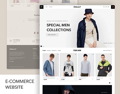 Fashion Ecommerce Shopping Landing Page Website Design apparel cloth clothing color design ecommerce fashion landing light men minimal modern page shirt shop shopping ui ux web website