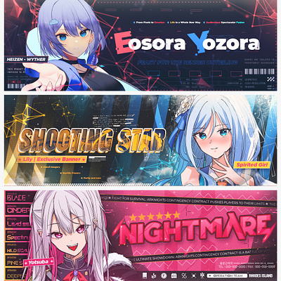 Banner Anime Header branding graphic design