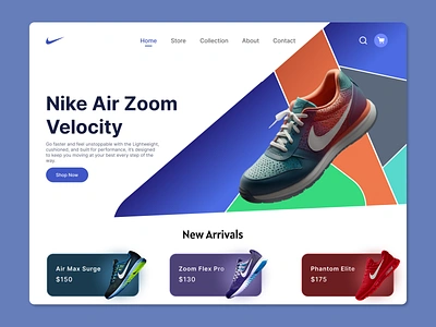 Nike Shoes Store Website Design airmax branding design figma homepage landing page landingpage nike shoes sneakers ui ui design user experience user interface ux ux design web web design webdesign website