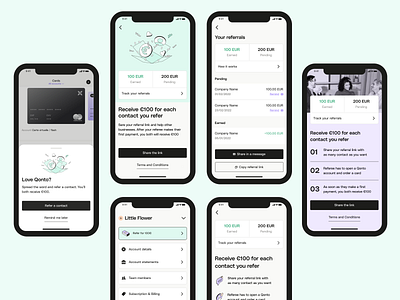 Referral Revamp for FinTech App app design business referrals earn rewards financial app ui financial management financial services link sharing mobile banking mobile ui design personal finance referral program referral tracking reward system user interface ux design