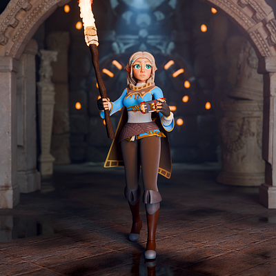 Character modeling | Zelda | Creating a scene 3d character 3d design 3d modeling blender