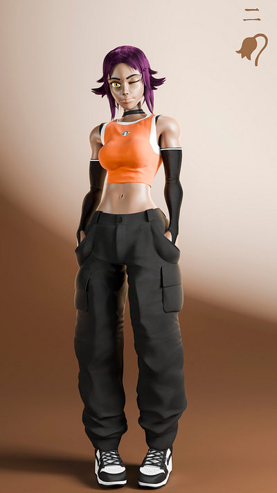 Character modeling | Yoruichi 3d character 3d design 3d modeling blender