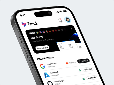 App Connection app ios widget product design ui