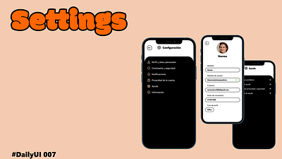 #DailyUI 007 casestudy dailyui graphic design interface settingapp ui