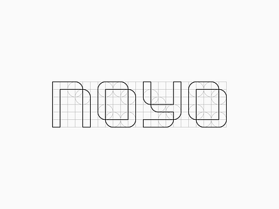 NOYO Wordmark - Grid Drawing brand identity branding design graphic design logo logo design typography vector wordmark