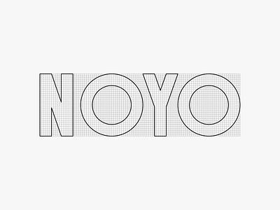 NOYO Wordmark - Grid Drawing brand identity branding design graphic design logo logo design typography vector wordmark