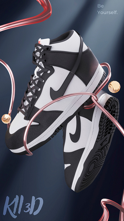 Nike High-Top 3d design 3d modeling blender product design