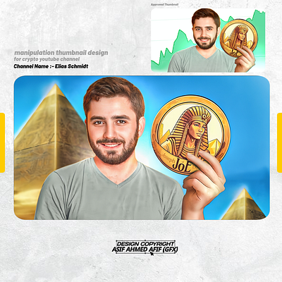 Thumbnail design for crypto Channel crypto graphic design logo poster design thumbnail design thumbnail youtube