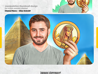 Thumbnail design for crypto Channel crypto graphic design logo poster design thumbnail design thumbnail youtube