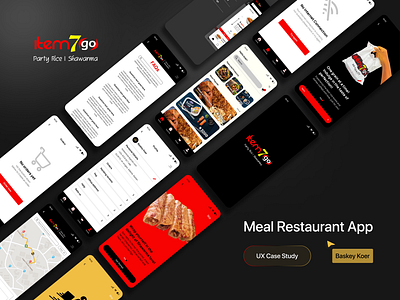 Item 7 Go; UX Case Study branding caas case study delivery food food delivery logo monrope product design red restaurant shawarma typography uiux design ux case study ux design web design