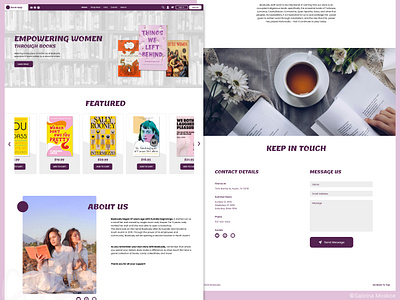 BookLady - Website Landing Page book store books bookshop bookstore branding feminism feminist home home page landingpage ui website website landing page women