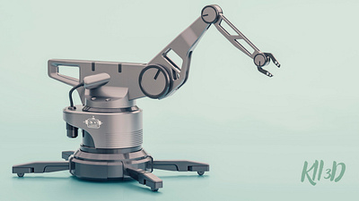 Robotic Crane 3d design 3d modeling blender