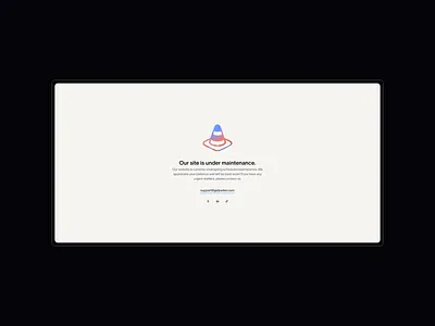 Website Maintenance Page Design desktopdesign maintenancepage supportpage uiux userexperience uxdesign webdesign websitedowntime websiteundermaintenance