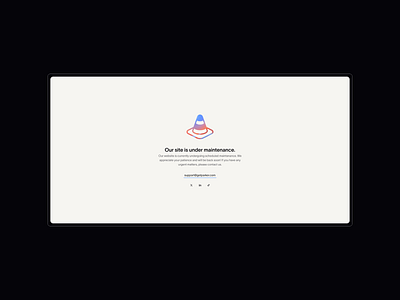 Website Maintenance Page Design desktopdesign maintenancepage supportpage uiux userexperience uxdesign webdesign websitedowntime websiteundermaintenance