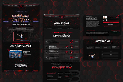 Breakout Dance Competition Website - UI/UX Design dribbble showcase