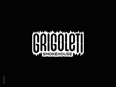 Grigoleti design food lettering food logo gothic letter lettering lettering logo logo logotype meat meat brand meat logo modern sausages sausages logo smoke smokehouse steak typography