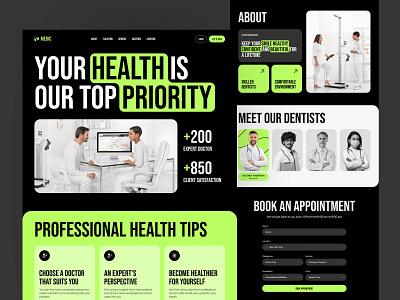 Doctor & medical website | landing page design design doctor doctor website ecommerce healthcare healthcare landing page healthcare website landing page medical medical landing page medical website ui design web design website website design