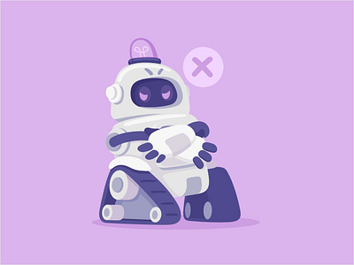 Error character children error flat illustration robot