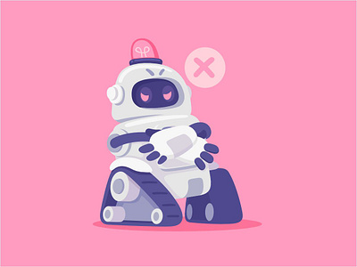 Error character children error flat illustration robot