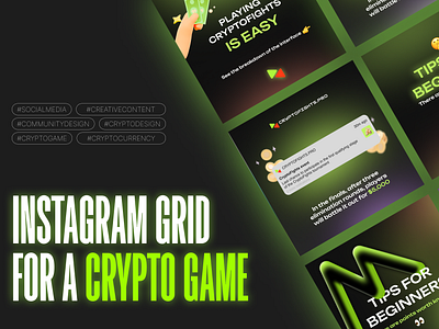 Social media design | Instagram Grid | CRYPTO crypto crypto game game graphic design instagram instagram grid smm social media