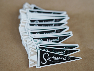 Sun-kissed Branding Pennant Stickers branding california design die cut pennant sticker