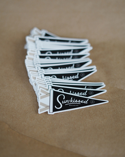 Sun-kissed Branding Pennant Stickers branding california design die cut pennant sticker