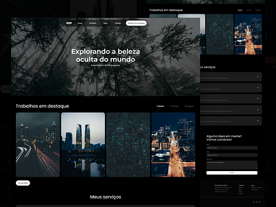 Dark Minimalist UI Design for Photography Portfolio creativedesign darkdesign designinspiration interfacedesign minimalistdesign moderndesign photographyportfolio uidesign webdesign