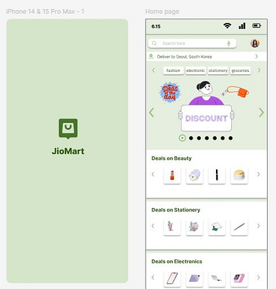 Excelerate Redesign - JioMart App challenge e commerce excelerate jiomart mobile app mobile ui redesign ui ux