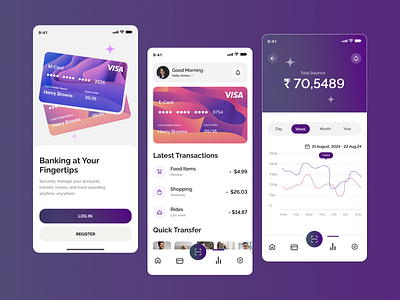 Online Banking App app design bank banking app banking mobile app design figma finance mobile application ui uiux user interface