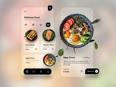 Food ui design graphic design product design ui