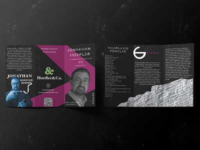 JONATHAN HOEFLER BROCHURE baskı branding brochure cover dergi graphic design kurumsal kurumsal kimlik logotype marka markalama tipografi