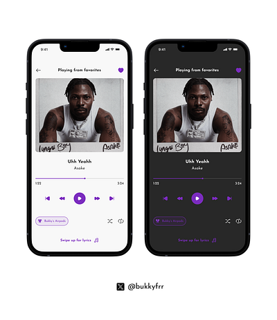 Music Player UI design ui ux